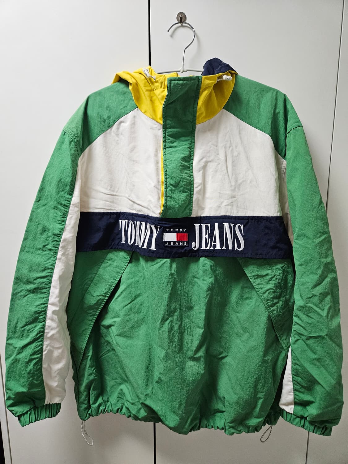 타미힐피거 남성 컬러블록 로고 아노락 후드 자켓(급처) 상품이미지1