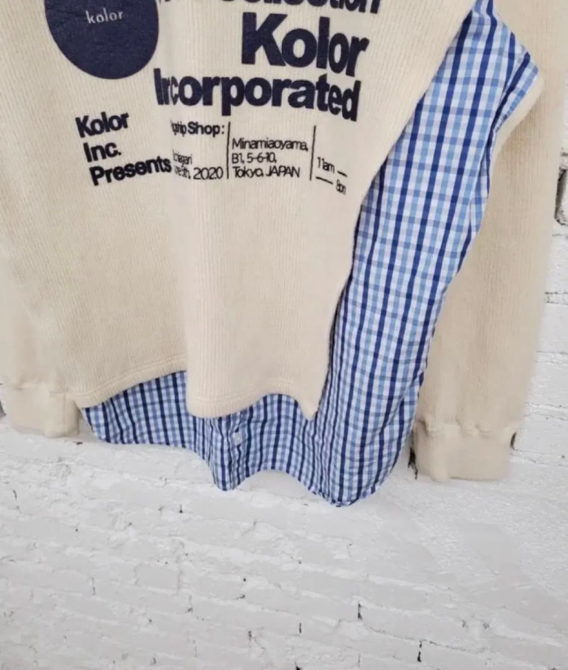 kolor 셔츠니트 아이보리 상품이미지5