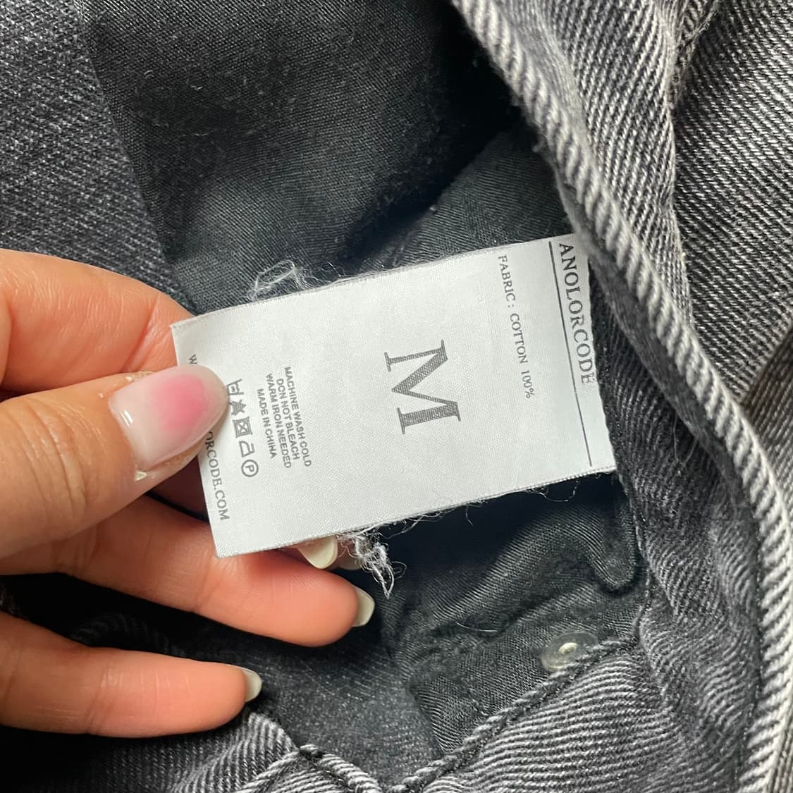 아놀로코드 흑청 버뮤다팬츠 M 상품이미지5