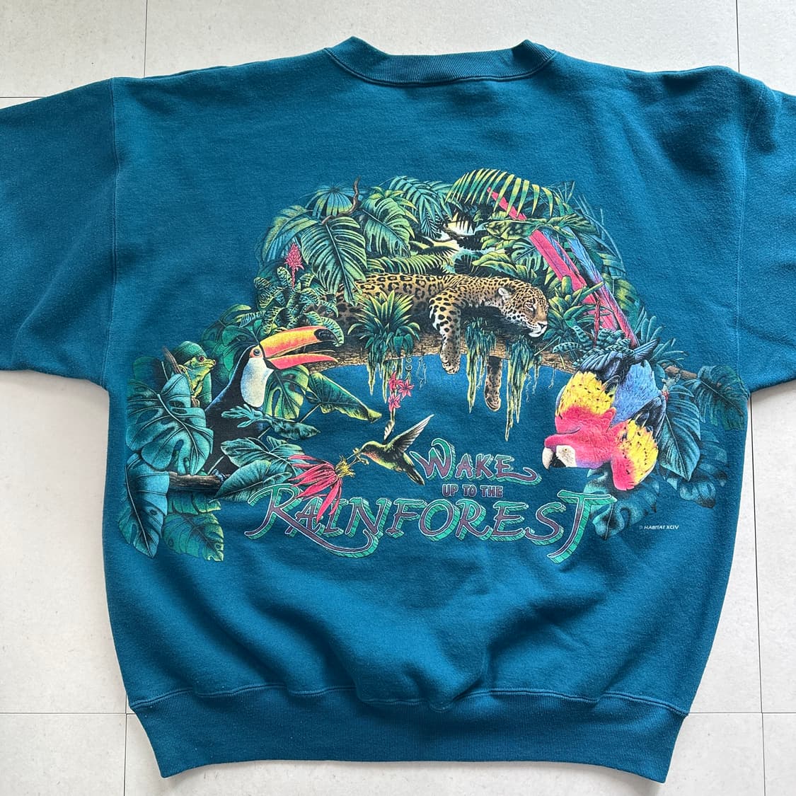 90s SIGNAL 레인포레스트 맨투맨 XL MADE IN USD 상품이미지7