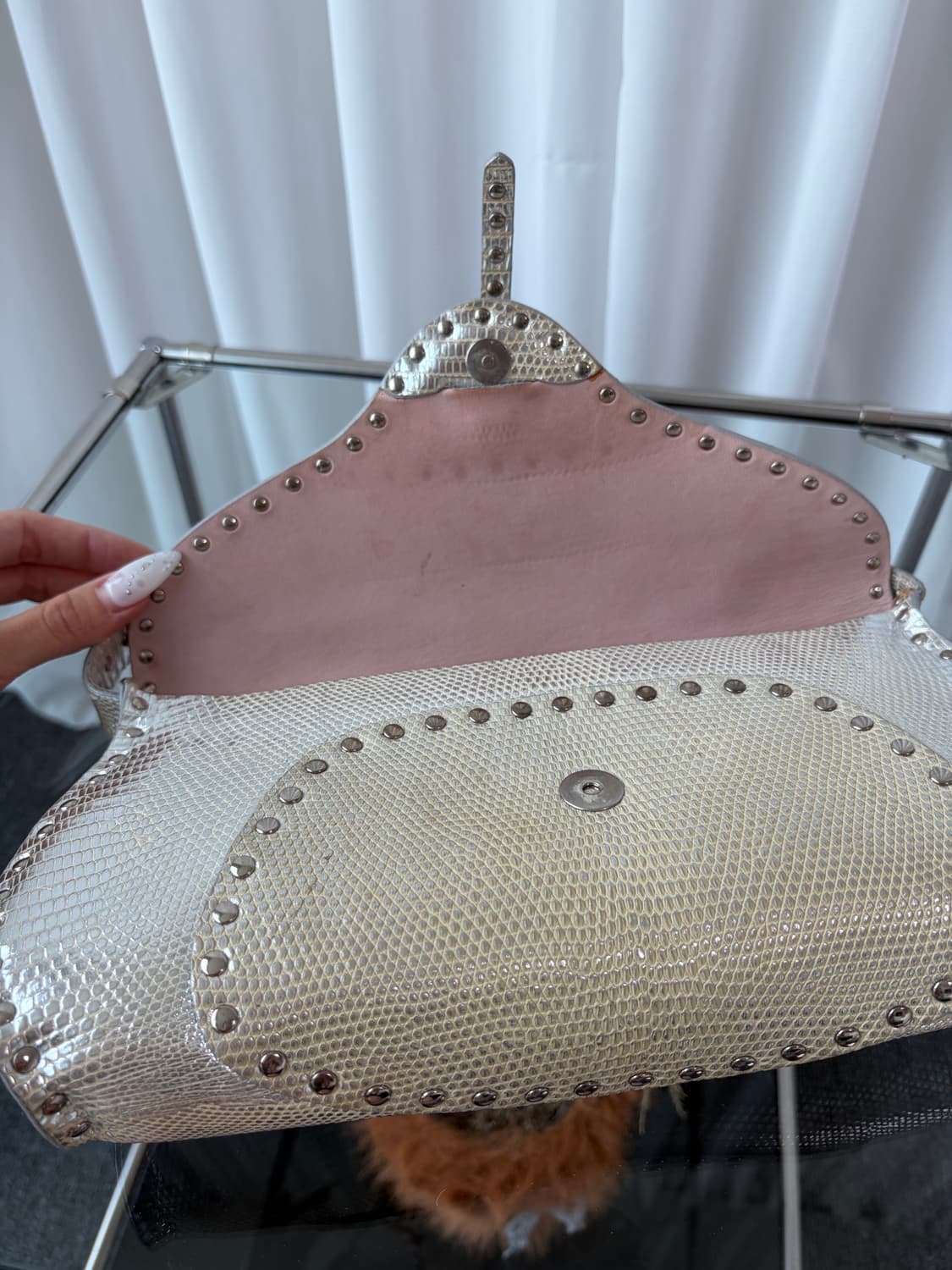 셀린느 리자드스킨 스터드 트리옹프 숄더백  상품이미지7