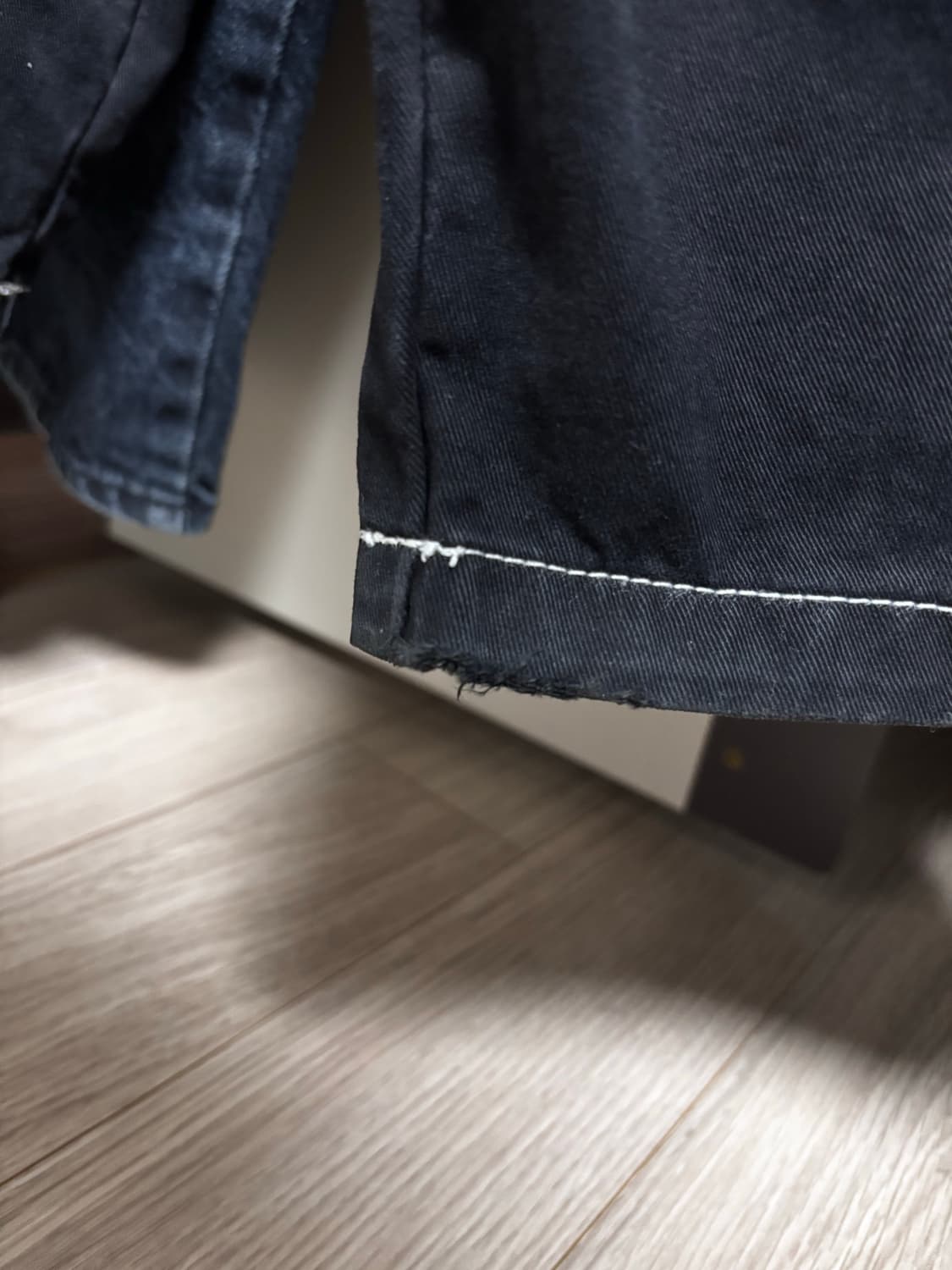 루나키후 진주 스터드 코튼 카고팬츠 (BLACK) 상품이미지7