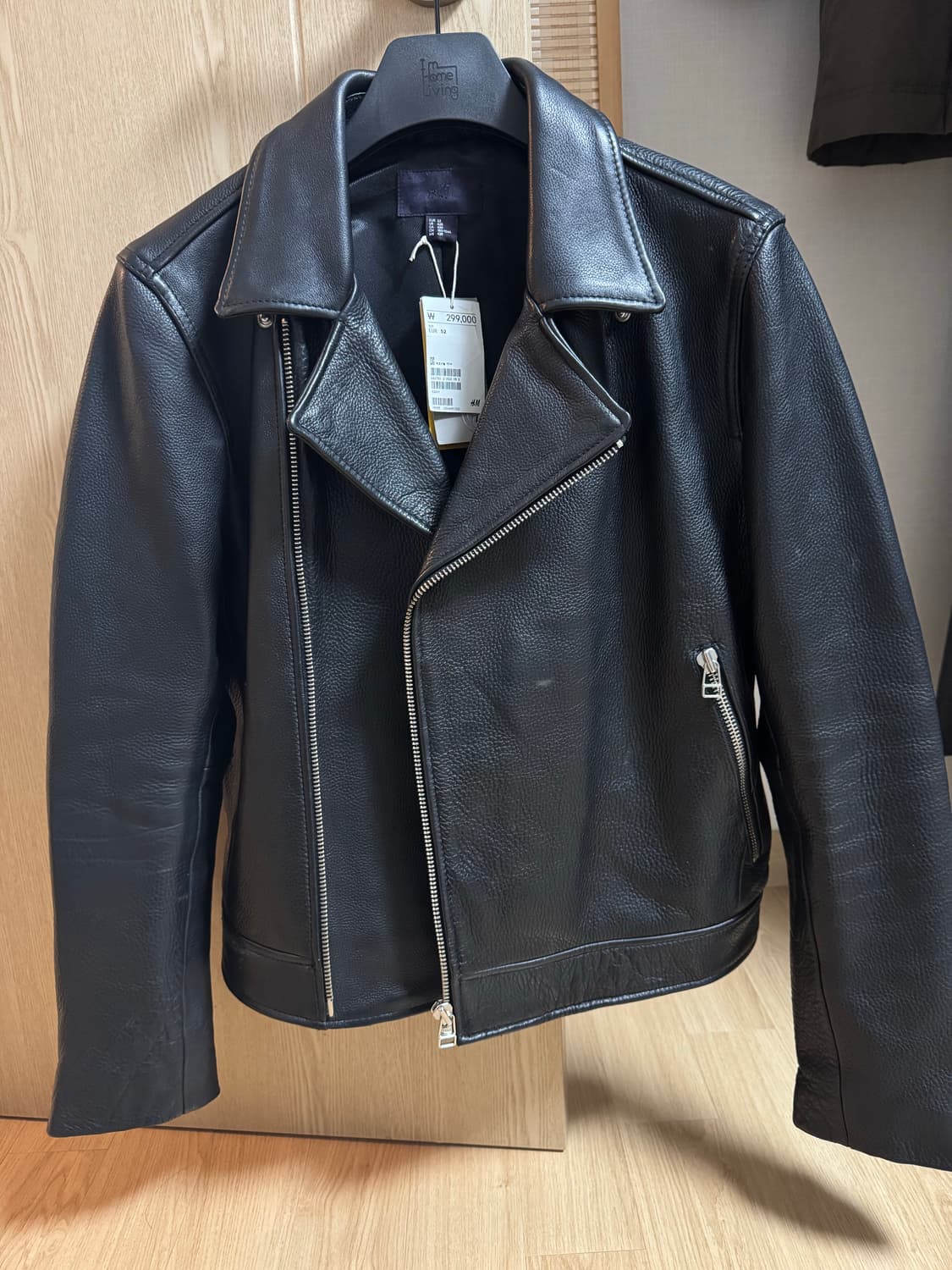 30만원 에이치엔앰 소가죽 라이더 자켓 L 판매합니다 상품이미지2