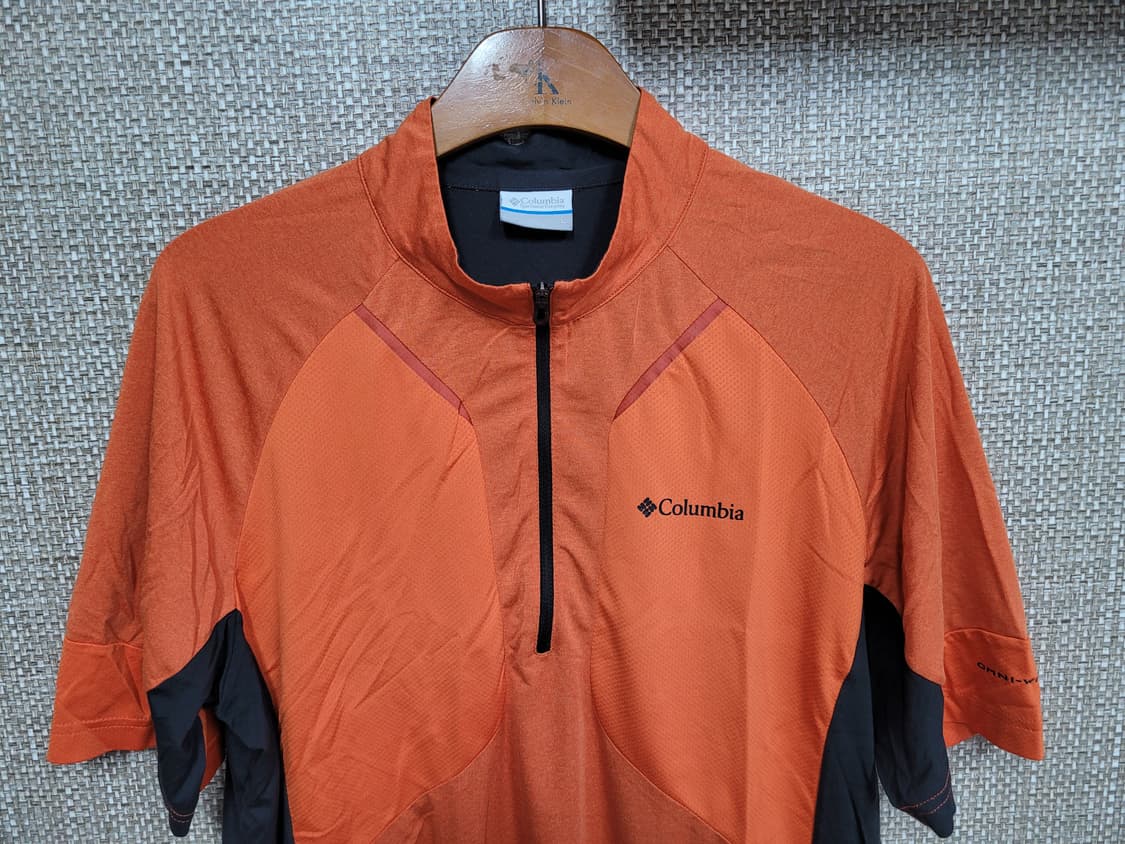 L사이즈 컬럼비아 기능성 집업 반팔티셔츠 등산 아웃도어  상품이미지2