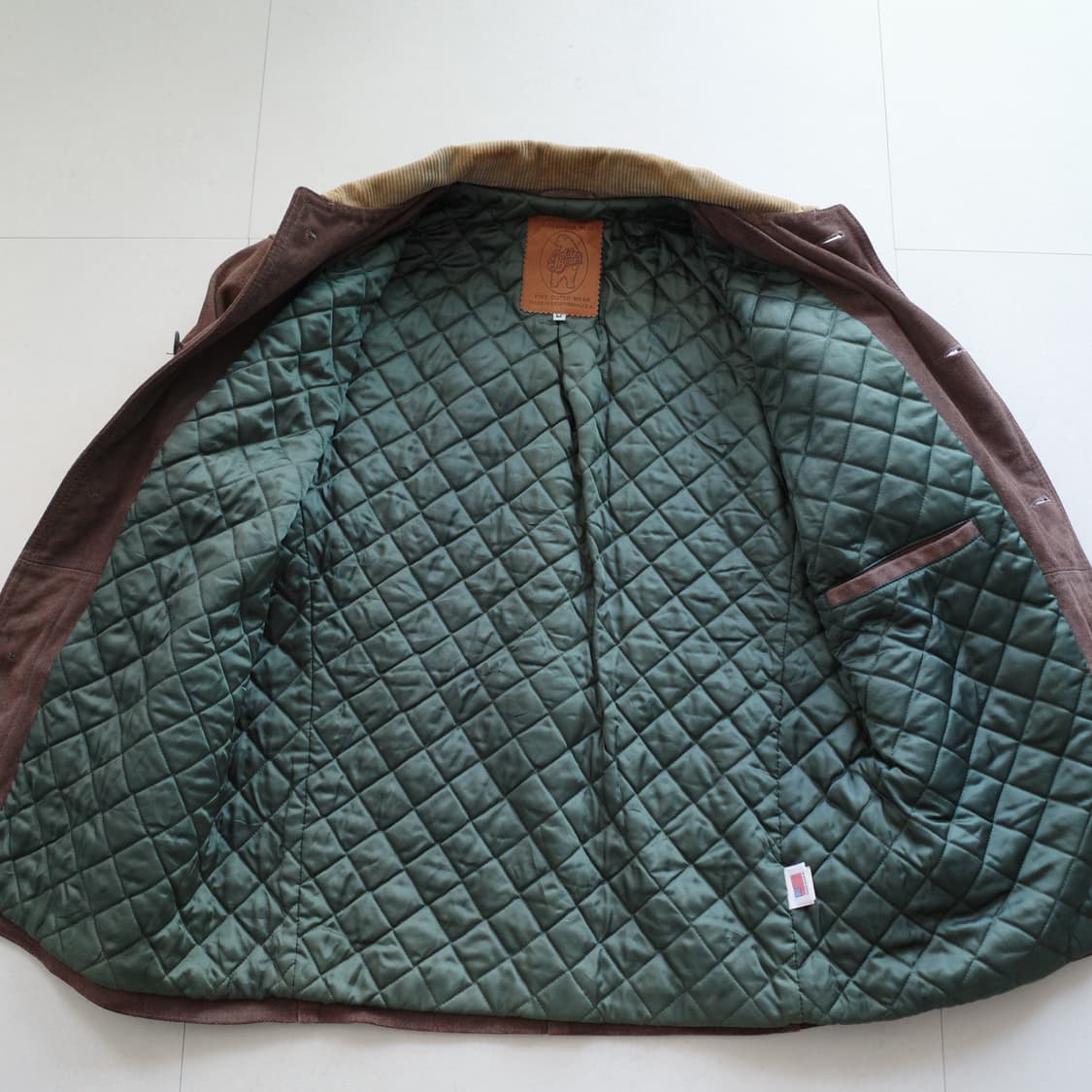 90s 골든베어 스웨이드 헌팅 자켓 코듀로이 카라 Made In USA 상품이미지6