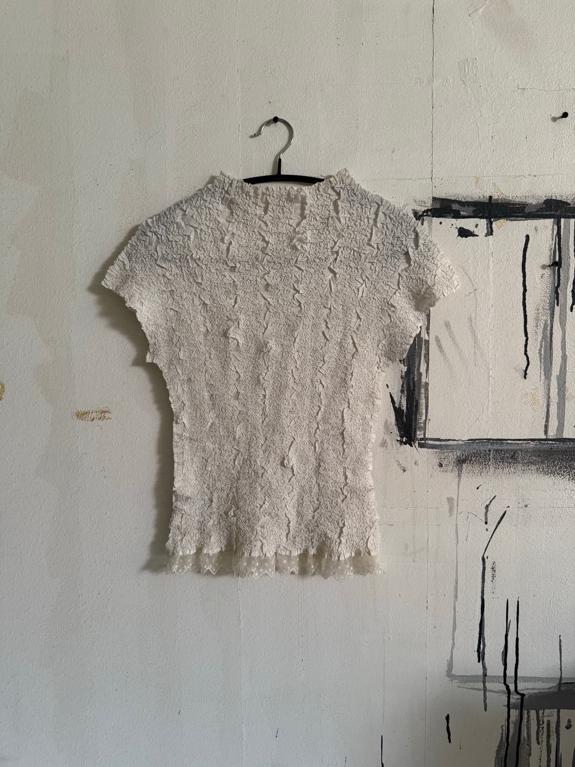 lace pleats top 상품이미지1
