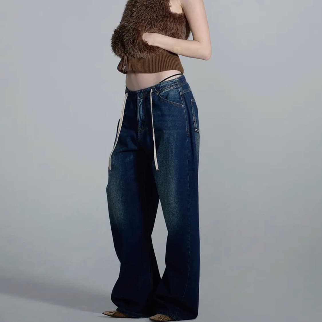 스컬프터 로우라이즈 데님 팬츠 상품이미지4