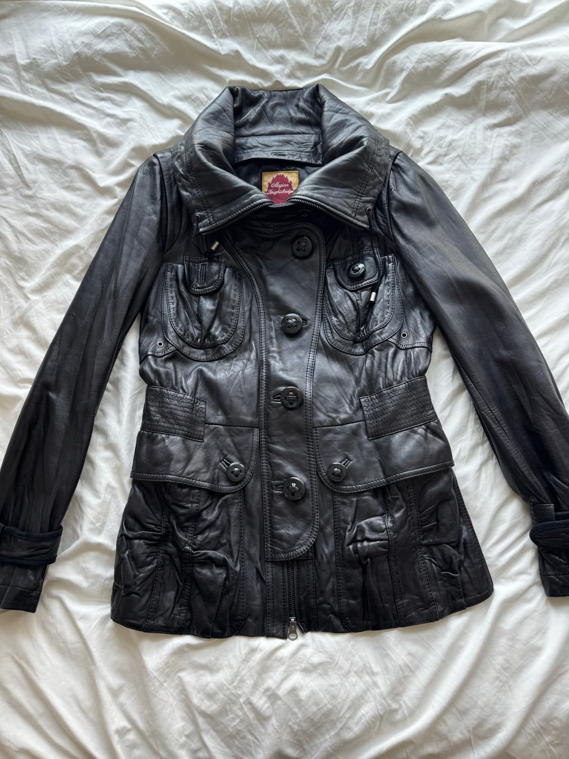 button leather jacket 버튼 가죽자켓 상품이미지1