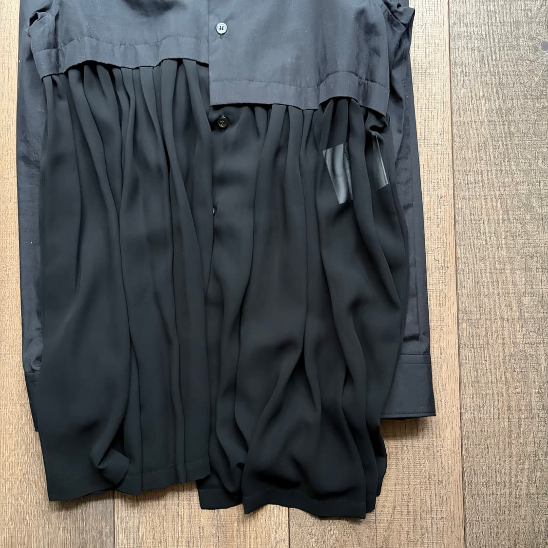 Sheer Asymmetry Docking Blouse 상품이미지5