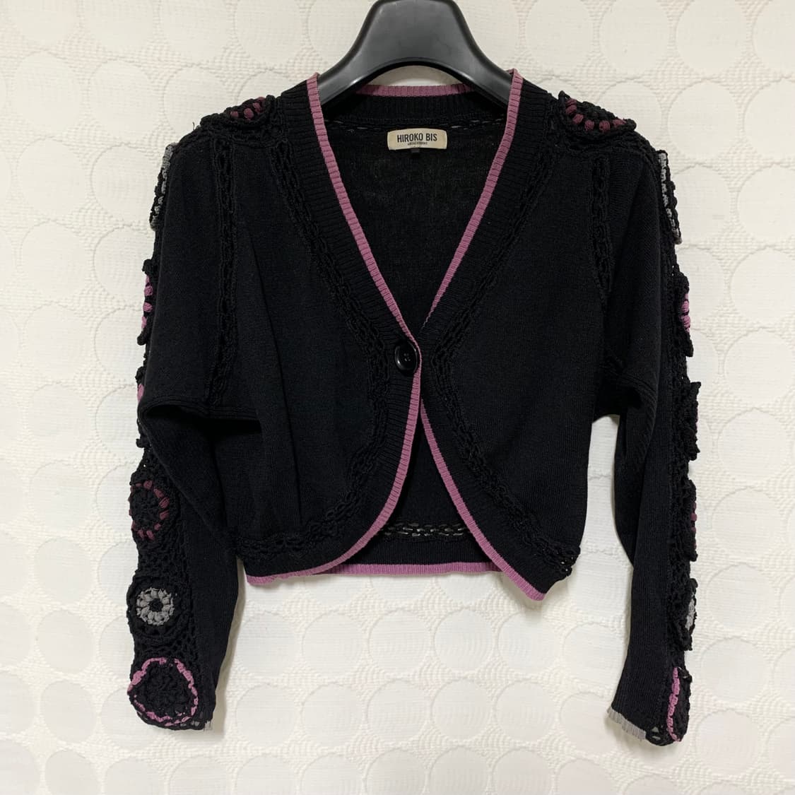 히로코 비스 플라워 니트 가디건 상품이미지3