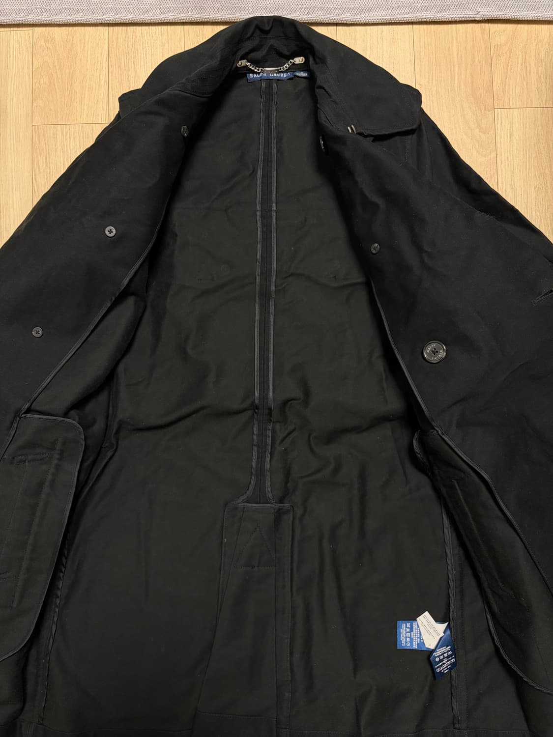 폴로 백화점판 블랙 트렌치코트 44-55 상품이미지5