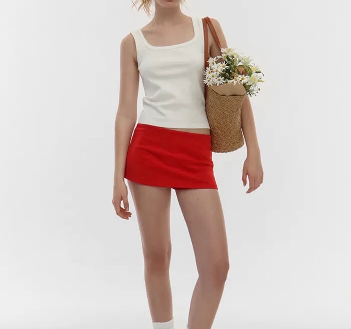 에이블리 블랙업 텐션 미니숏스커트팬츠 치마바지 지그재그브랜디빈티지무신사 상품이미지1