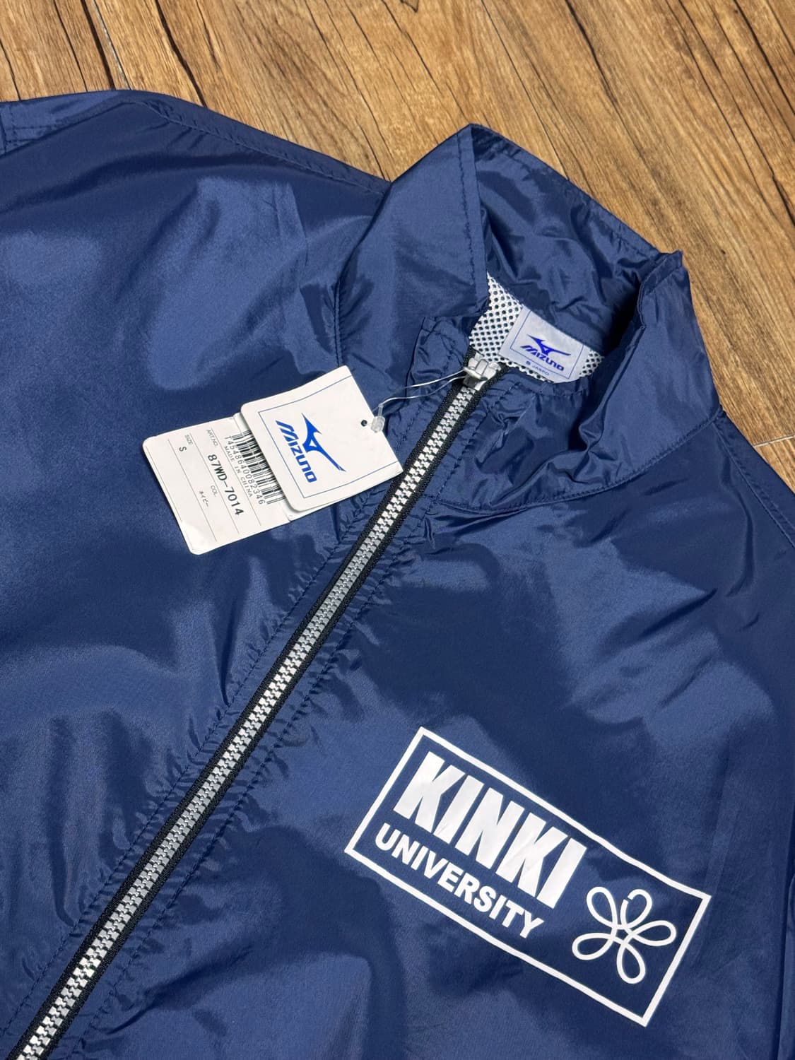 미즈노 대학교 프린팅 네이비 바람막이 자켓 상품이미지5