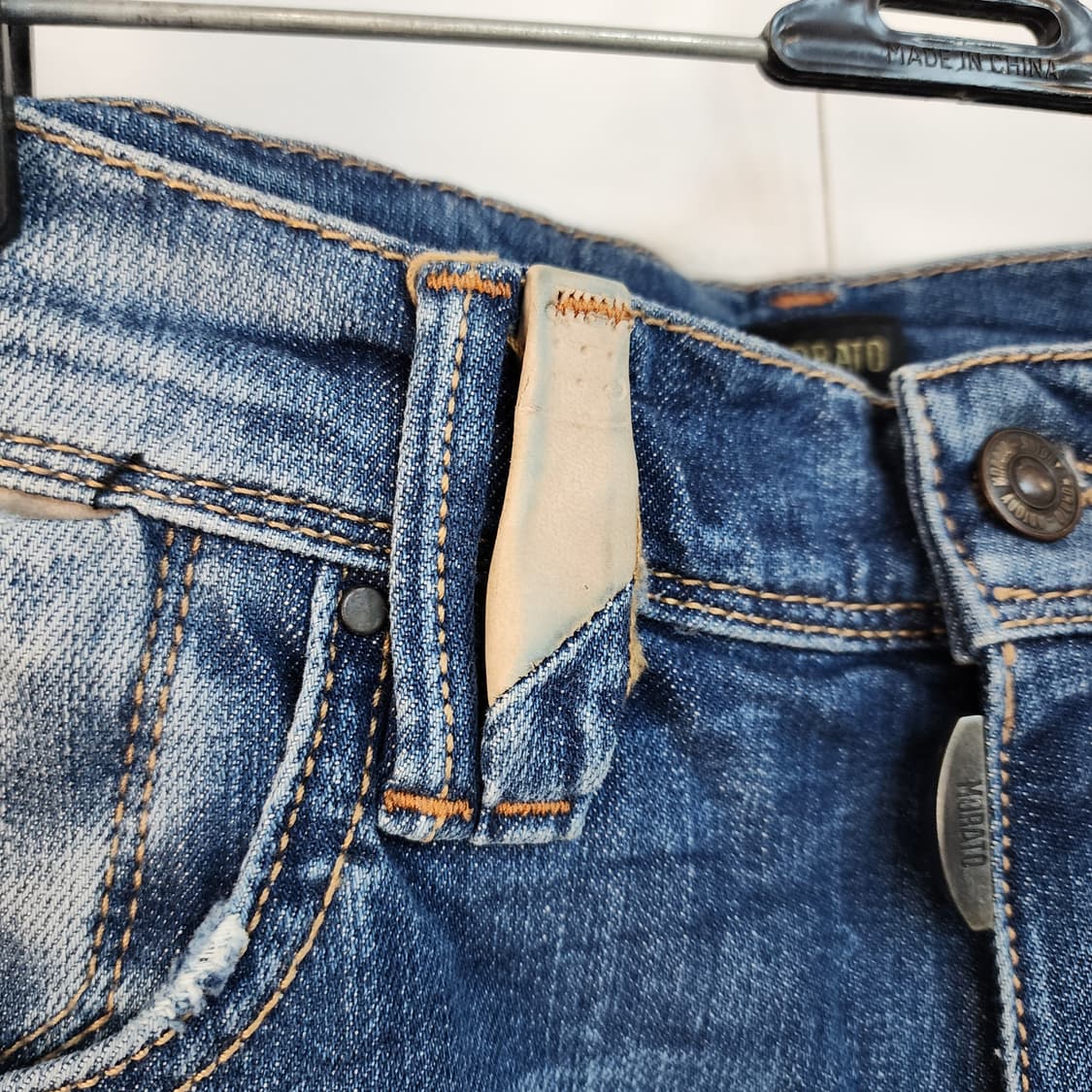 안토니 모라토 데미지 워싱 블루 데님 청바지 상품이미지3
