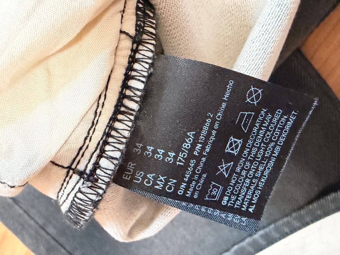 h&m 아뜰리에 프리미엄 셀렉션 스트레이트핏 흑청 데님 34사이즈 상품이미지5