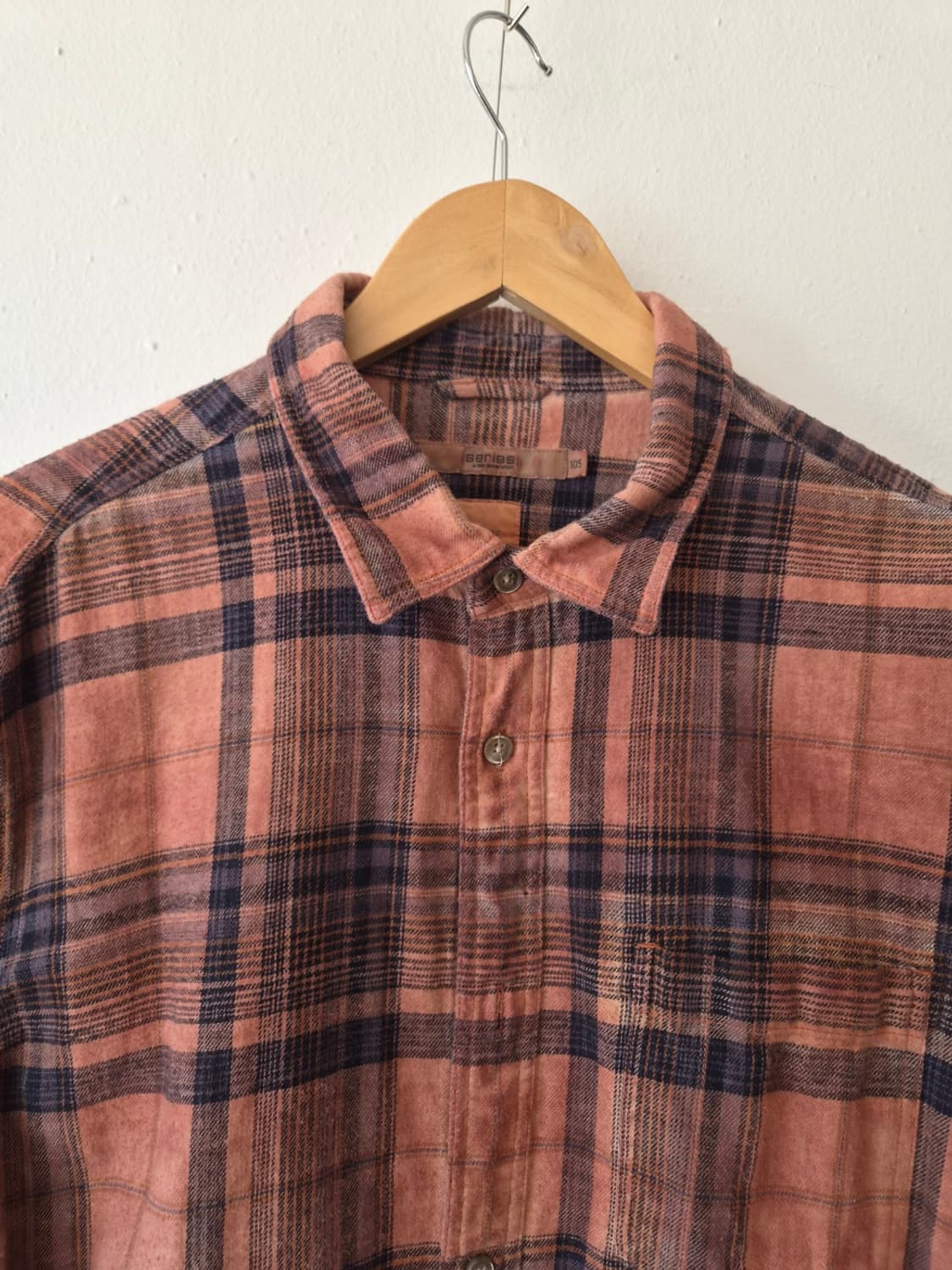 시리즈 남성 워싱플레이드체크긴팔셔츠 105사이즈 상품이미지1