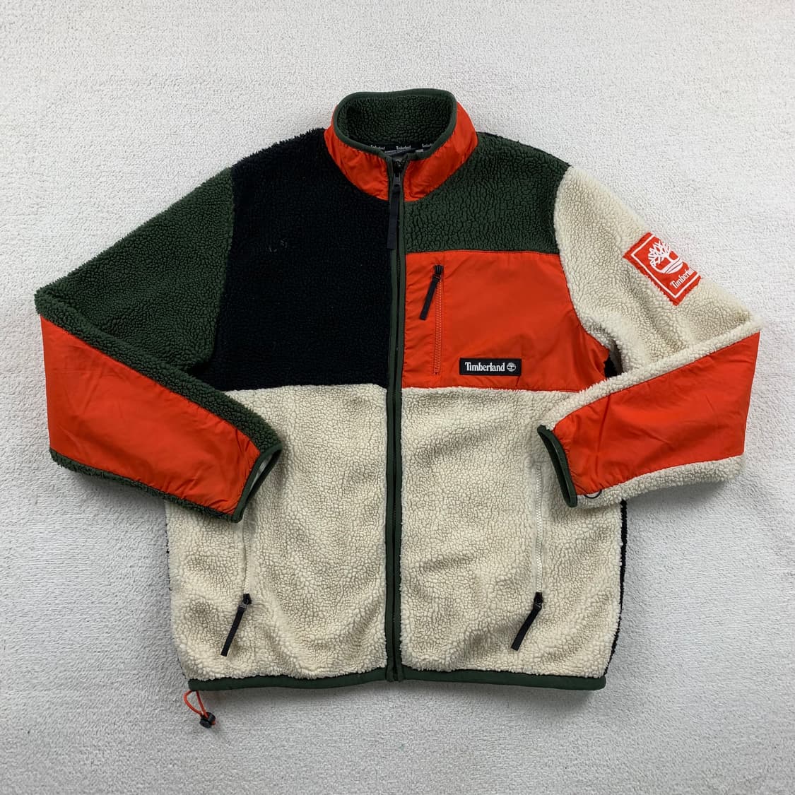 팀버랜드 패치로고 컬러블록 플리스 집업 상품이미지1