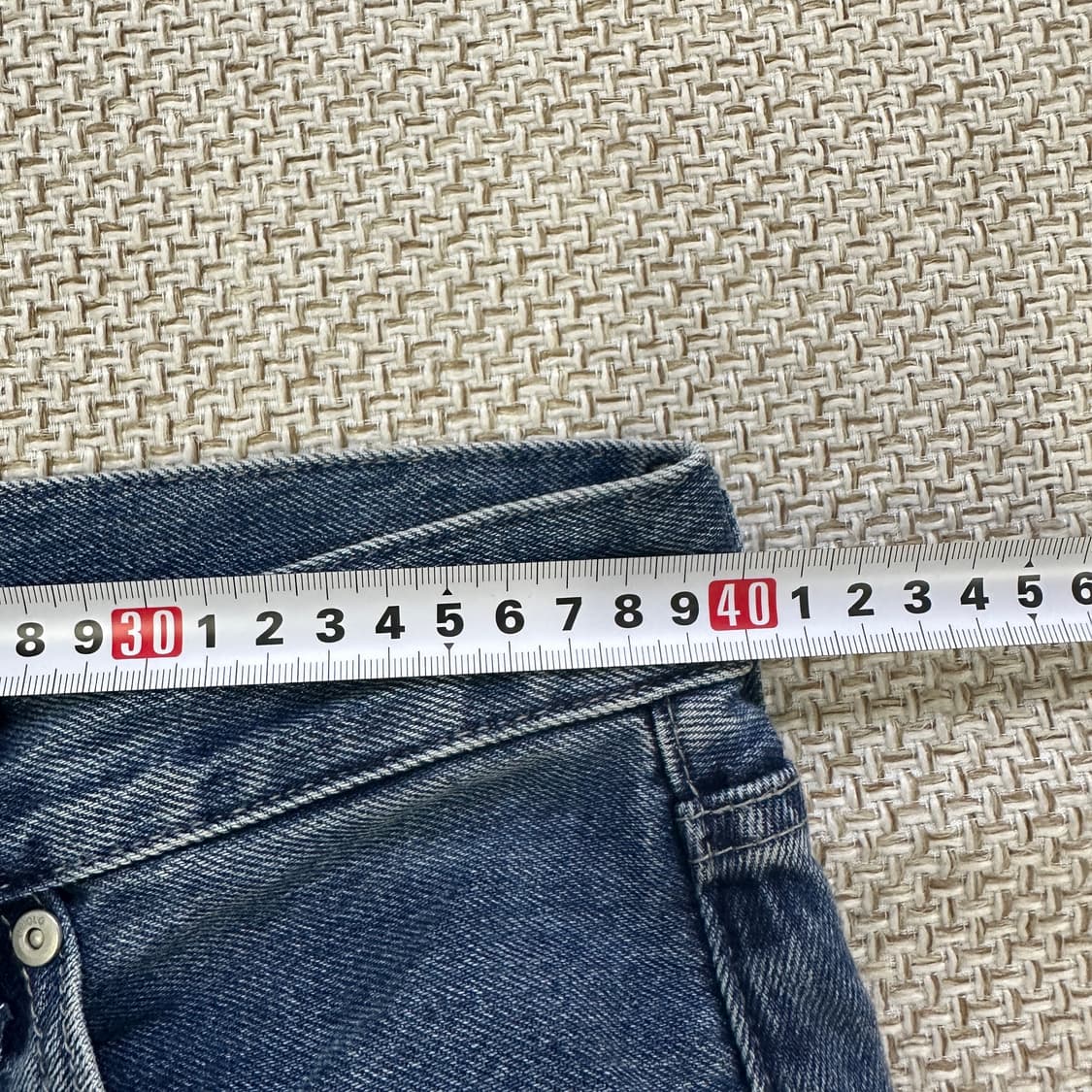 71 유니클로 데님 배기 커브 진 0410D 상품이미지8