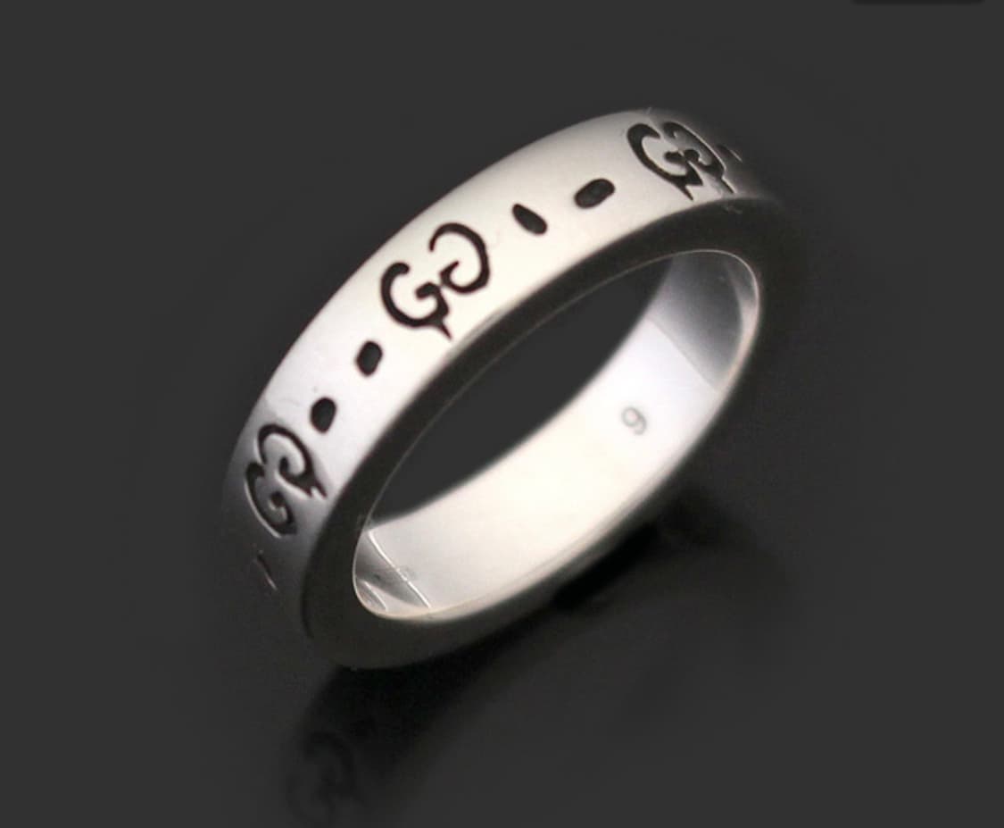 Gucci(구찌) 스털링 실버 4MM 고스트링 반지 6호 상품이미지1