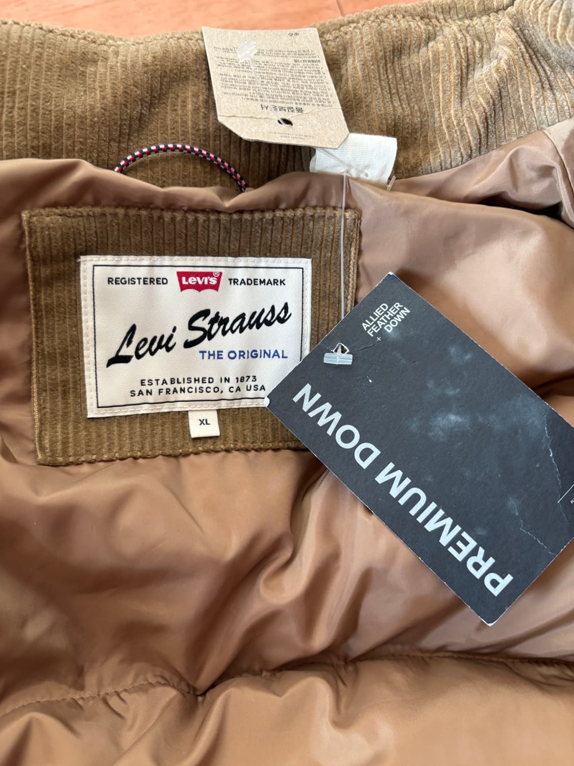 (XL) 리바이스 코듀로이 골덴 덕다운 패딩점퍼 상품이미지4