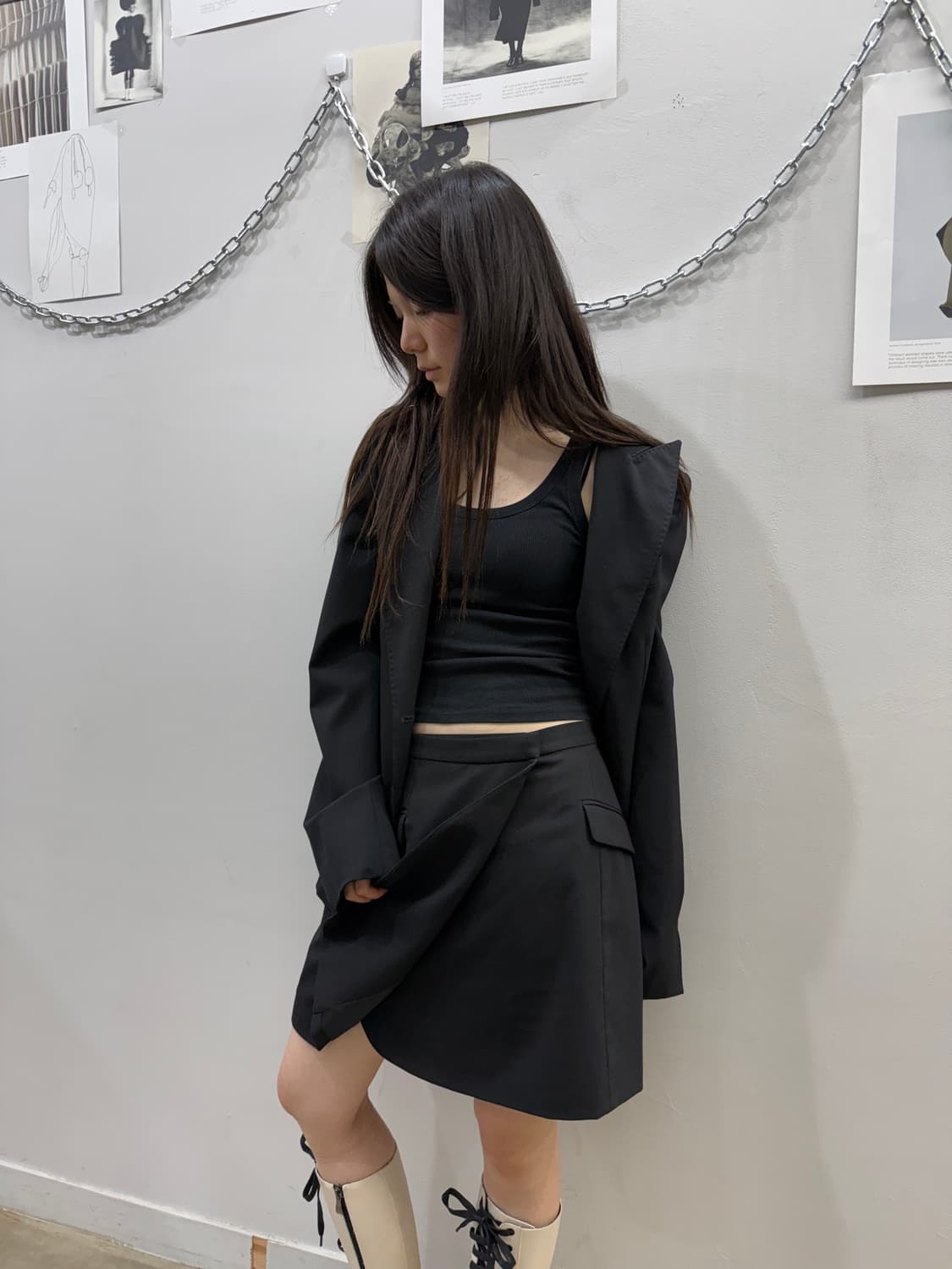 띠어리 블레이저 미니멀 실루엣 스커트 상품이미지6