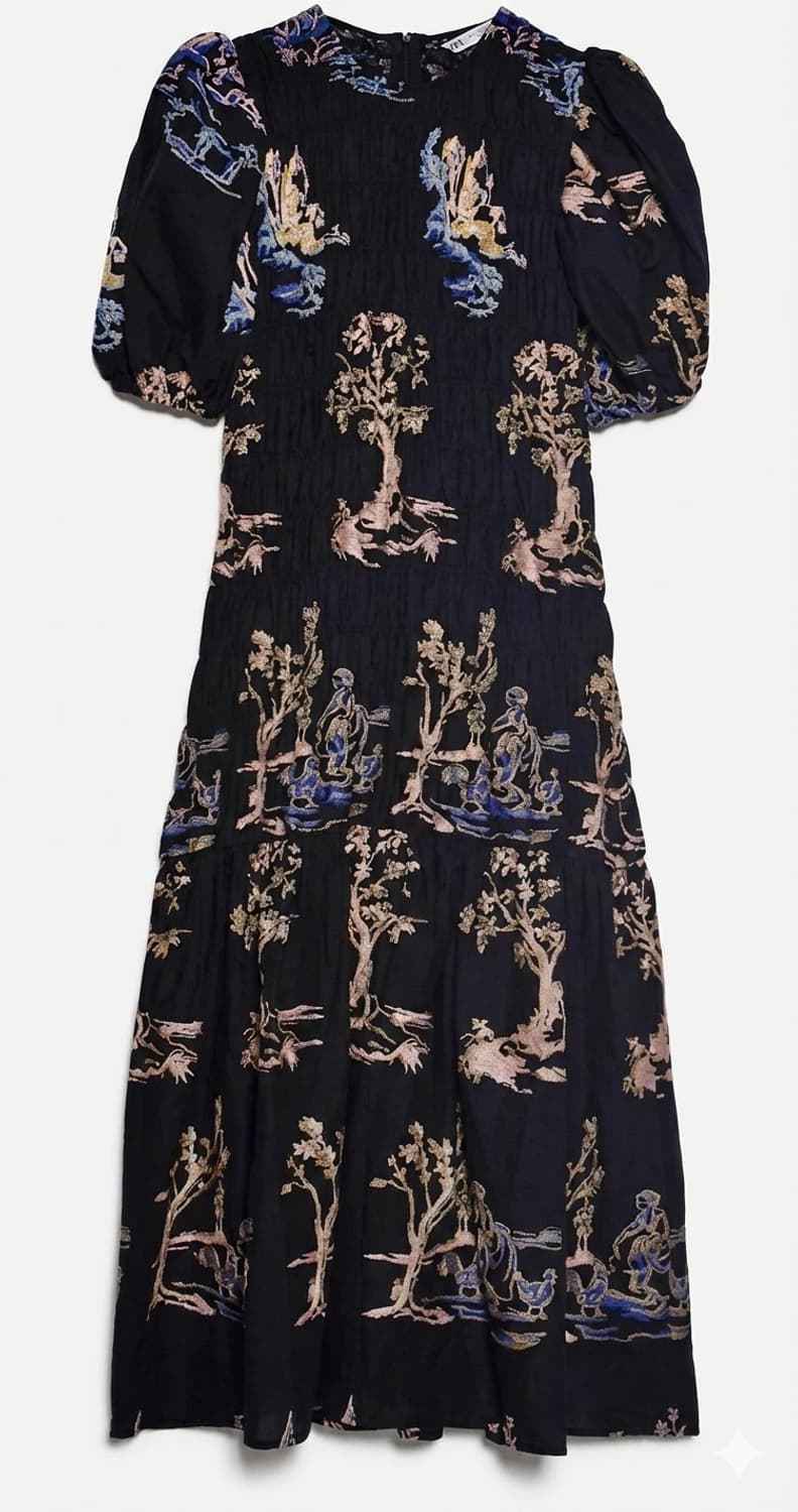 [ZARA] 엘라스틱 자수 원피스 상품이미지5