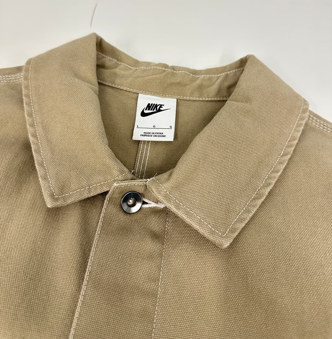 나이키 nike 스우시 코튼 자켓  L 베이지 상품이미지3