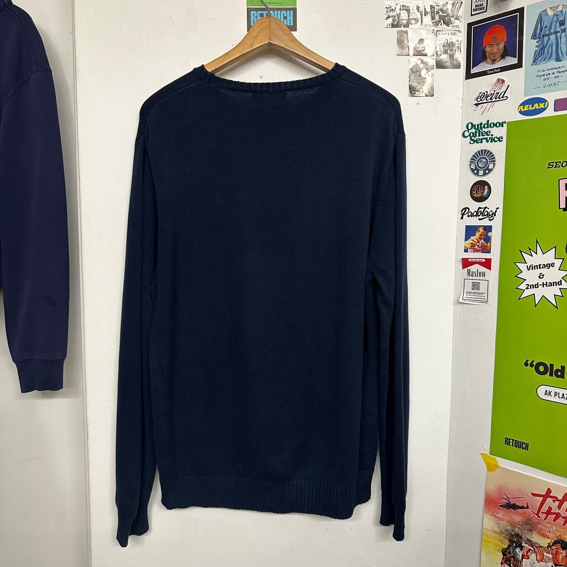 90’s 폴로 네이비 코튼 니트 상품이미지5