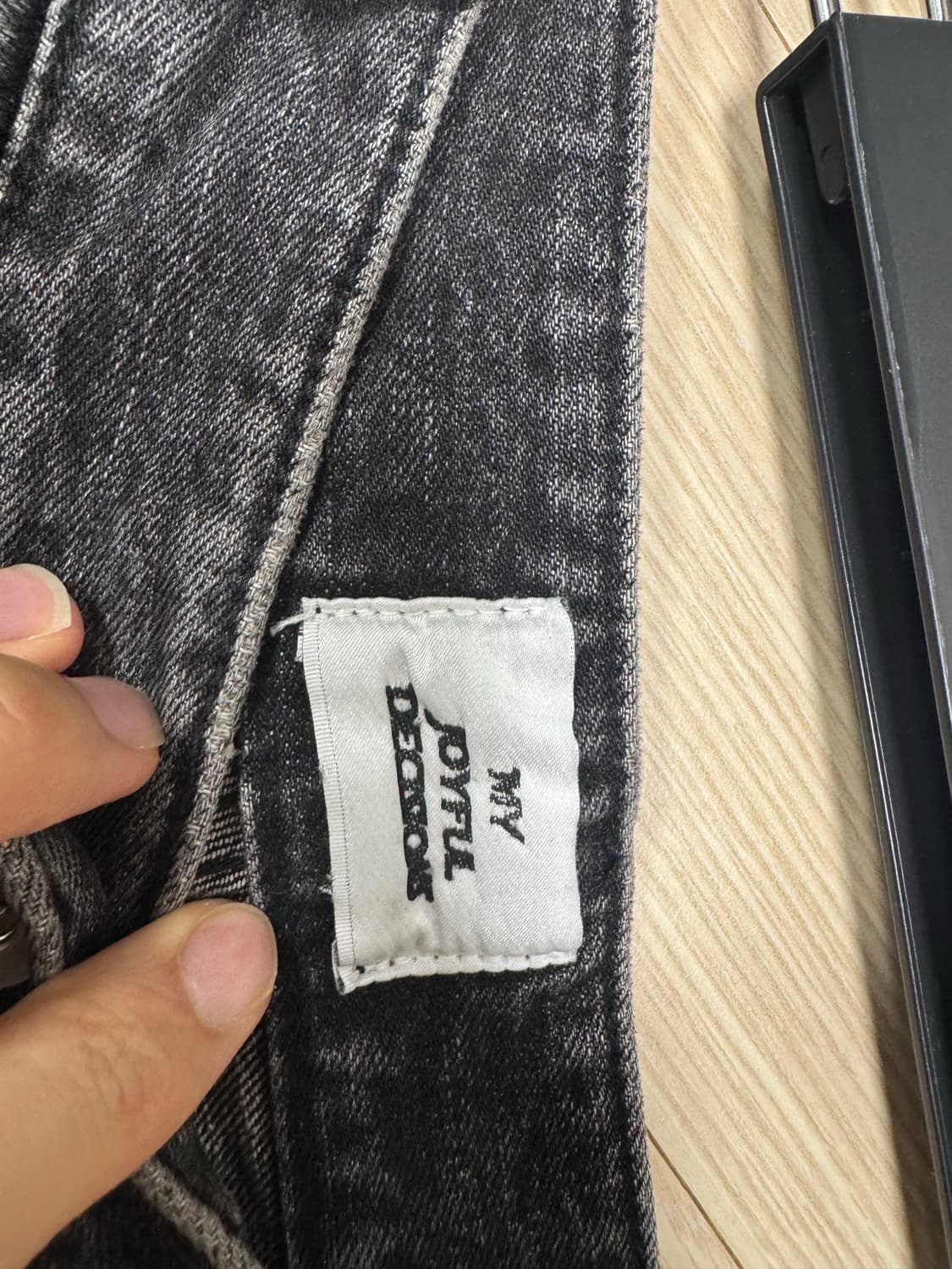 (M) mjd 3D 니 데님 팬츠 블랙 상품이미지8