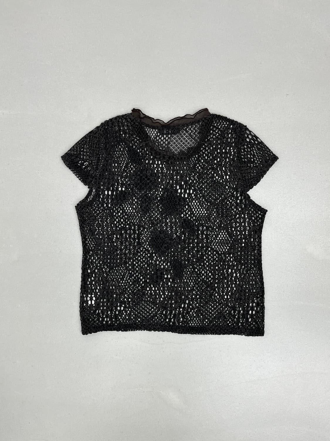 GEN MODA 그물 반팔 니트 상품이미지6