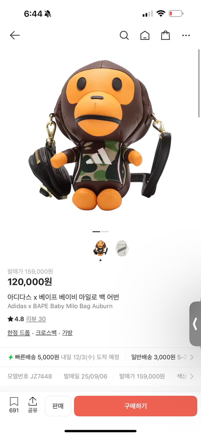 아디다스 베이프 가방 상품이미지1