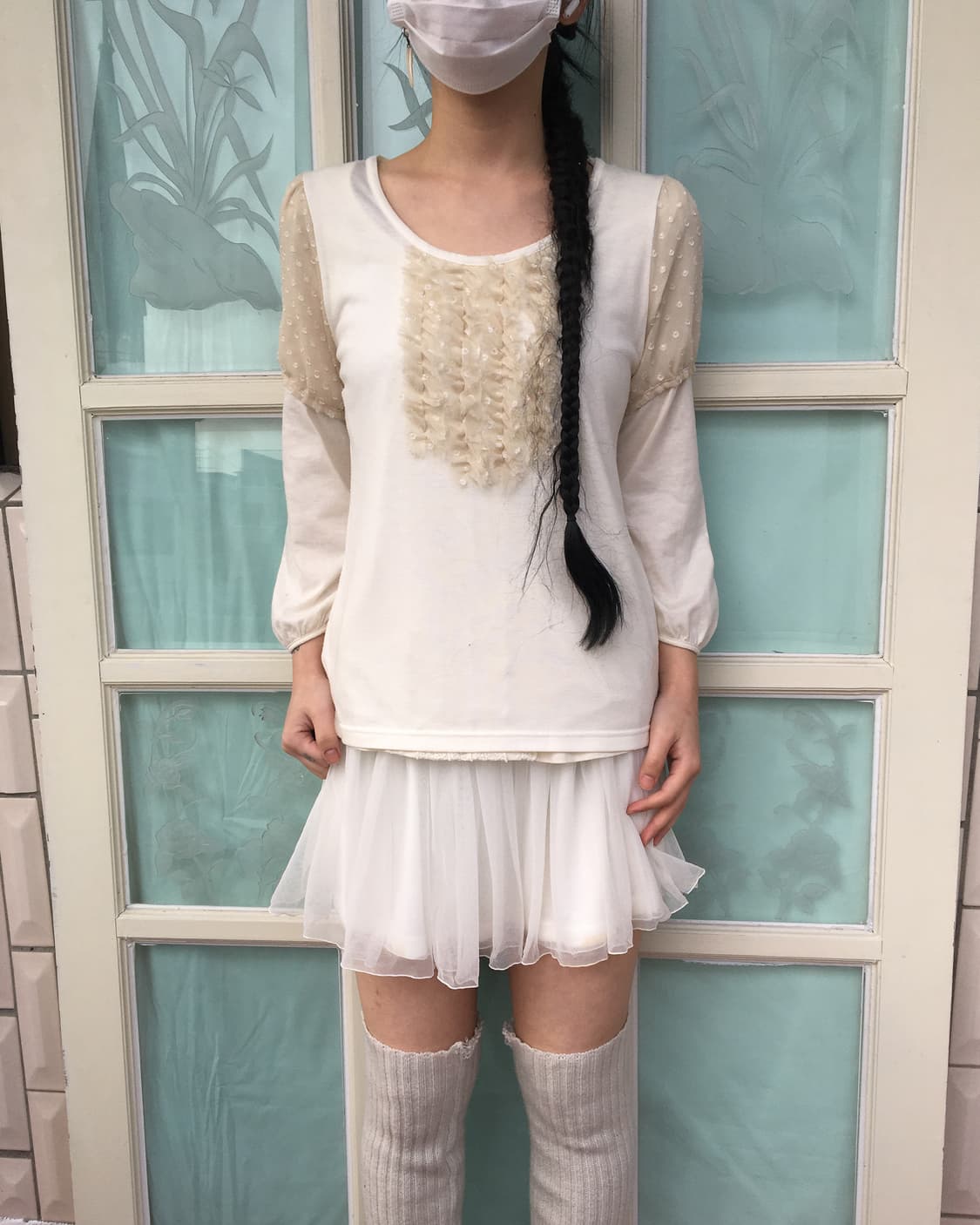 Dot pattern layered point t shirt 상품이미지5