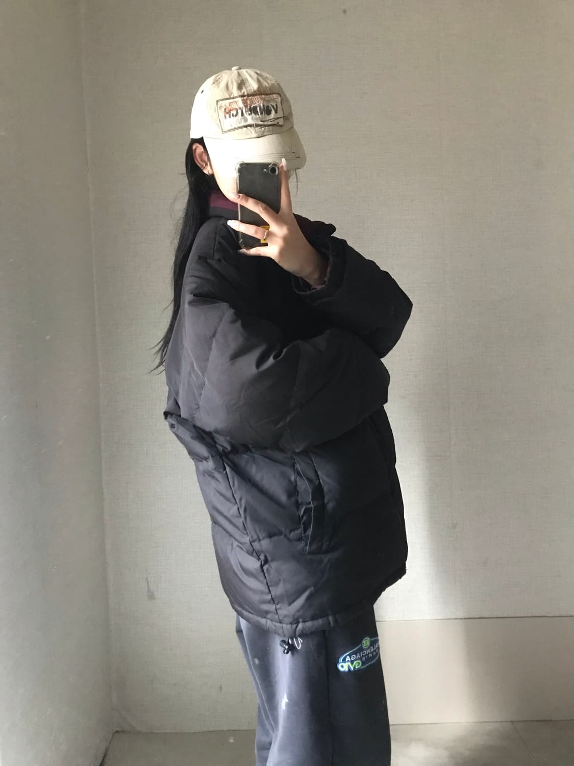 나이키 00s 블랙 버건디 패딩 상품이미지5