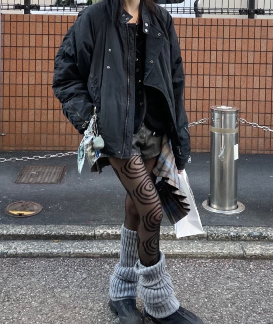 [XL] 앤더슨벨 레이스업 패디드 점퍼 블랙 상품이미지3