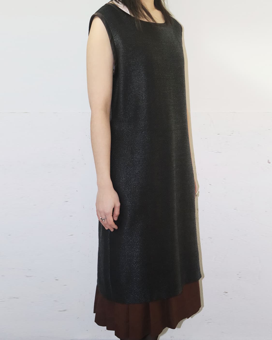 입생로랑 리브고슈 80s 비스코스 슬리브리스 원피스 상품이미지3