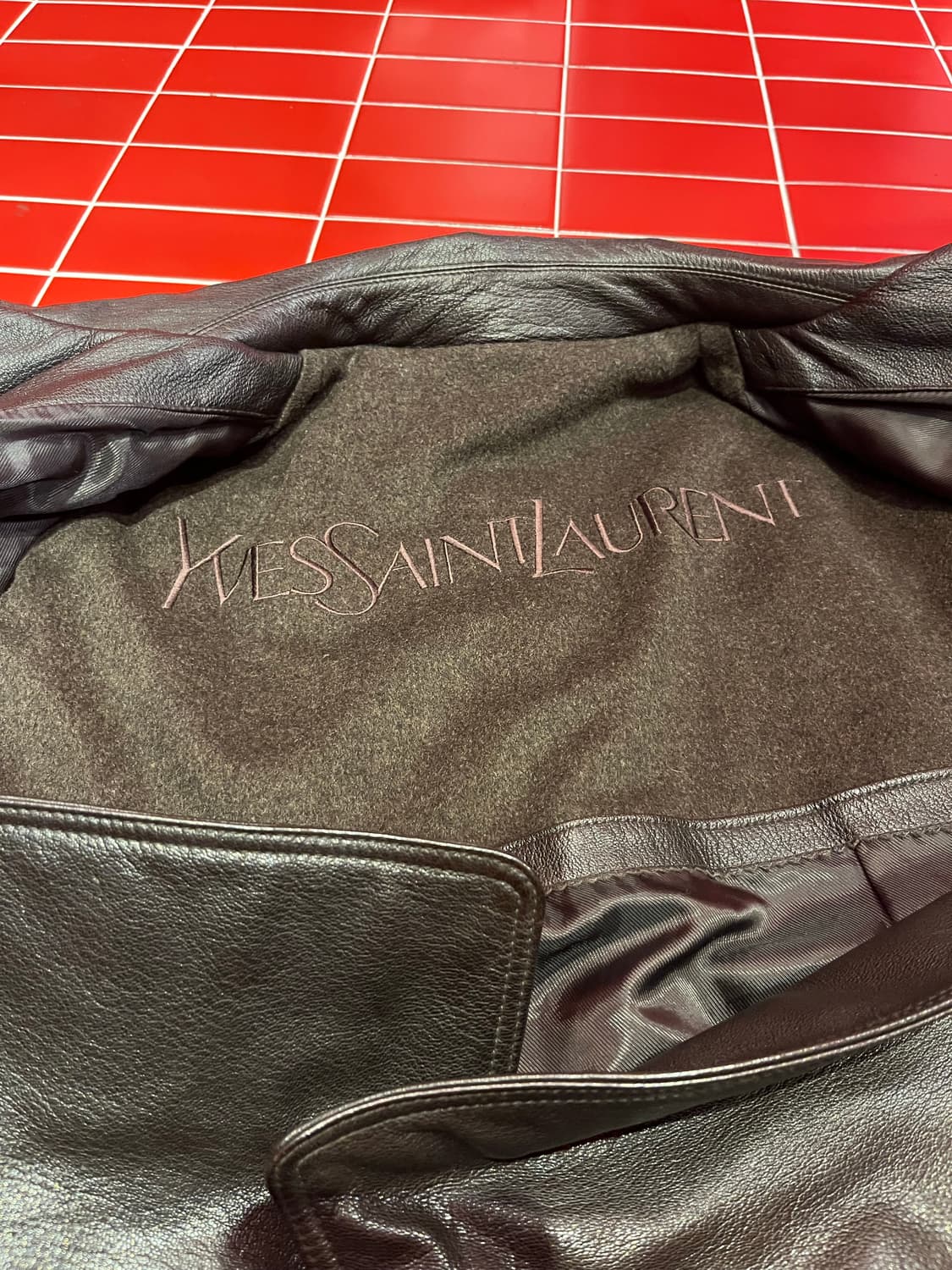 YSL 입생로랑 가죽 자켓 사이즈 100 상품이미지5