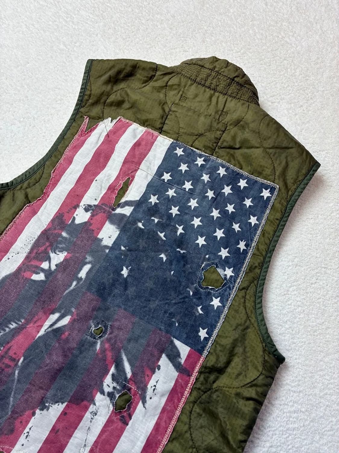 데님앤서플라이 00's 립스탑 성조기 퀼티드 베스트 PN5833 상품이미지2