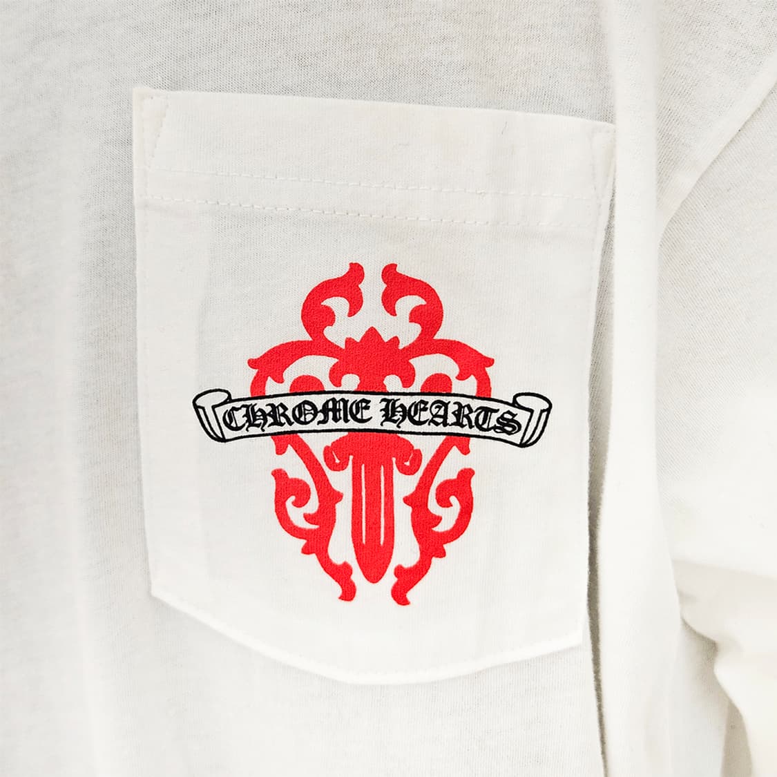 [M] 미사용 크롬하츠 레드바인대거 롱슬리브 화이트 B1213C146 상품이미지5