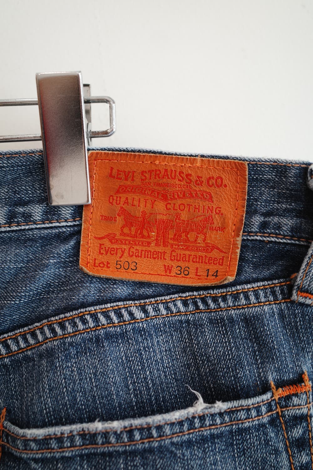 Levis 리바이스 503 데님 쇼츠 (36인치) 상품이미지5
