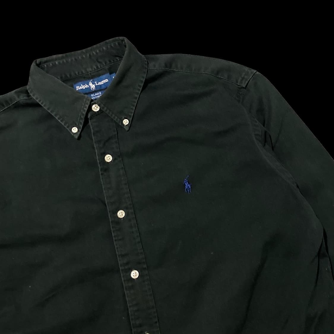 폴로랄프로렌 블레이크 원단 솔리드 블랙 셔츠 상품이미지2