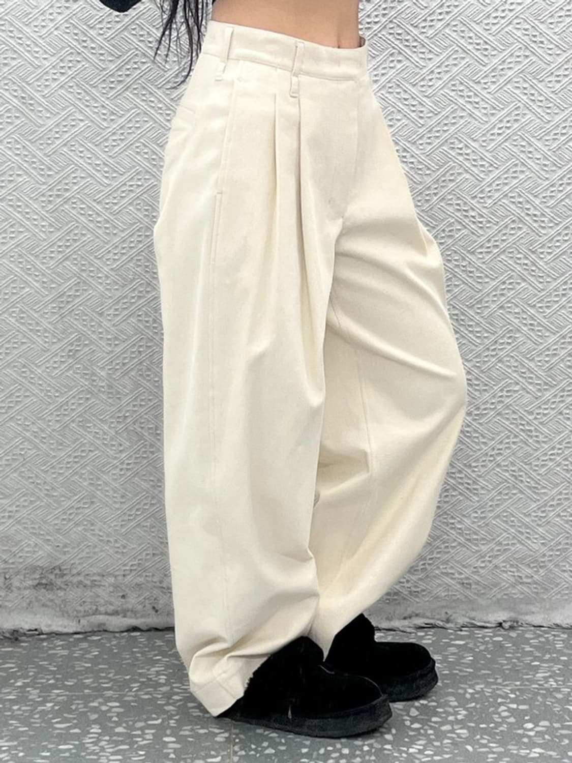 메종 마레 빈티지 캐주얼 시크 핀턱 코튼팬츠 면바지 34 C08792 상품이미지1