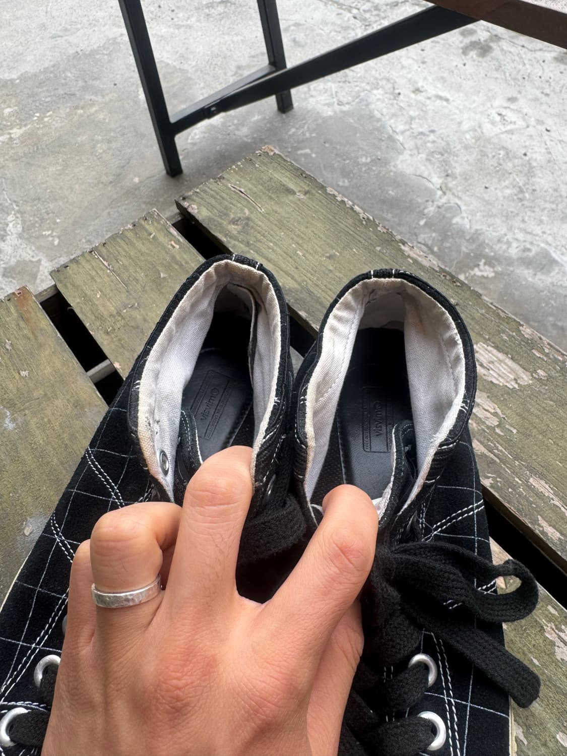 Visvim 하이탑 스웨이드,레더 스니커즈 상품이미지3