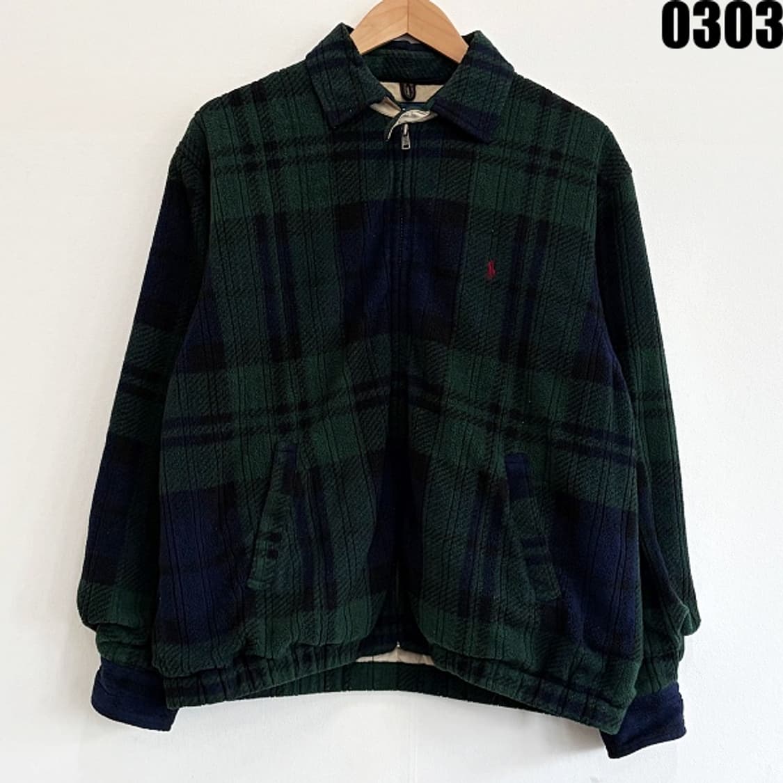 폴로 골프 체크 집업 자켓 S 실측 L 0303 상품이미지1