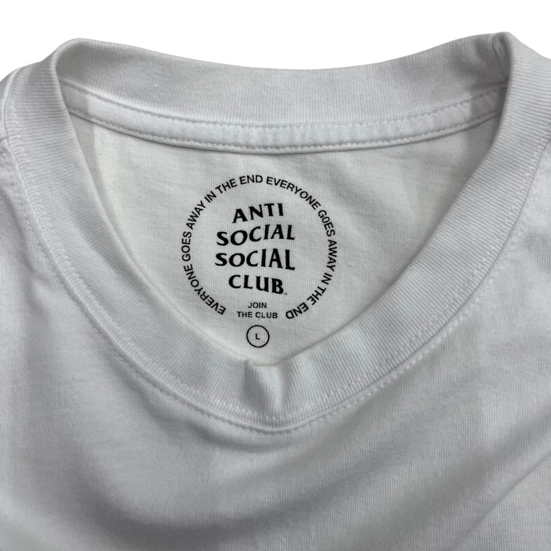 안티소셜클럽 연보라 로고 화이트 반팔 L 상품이미지6