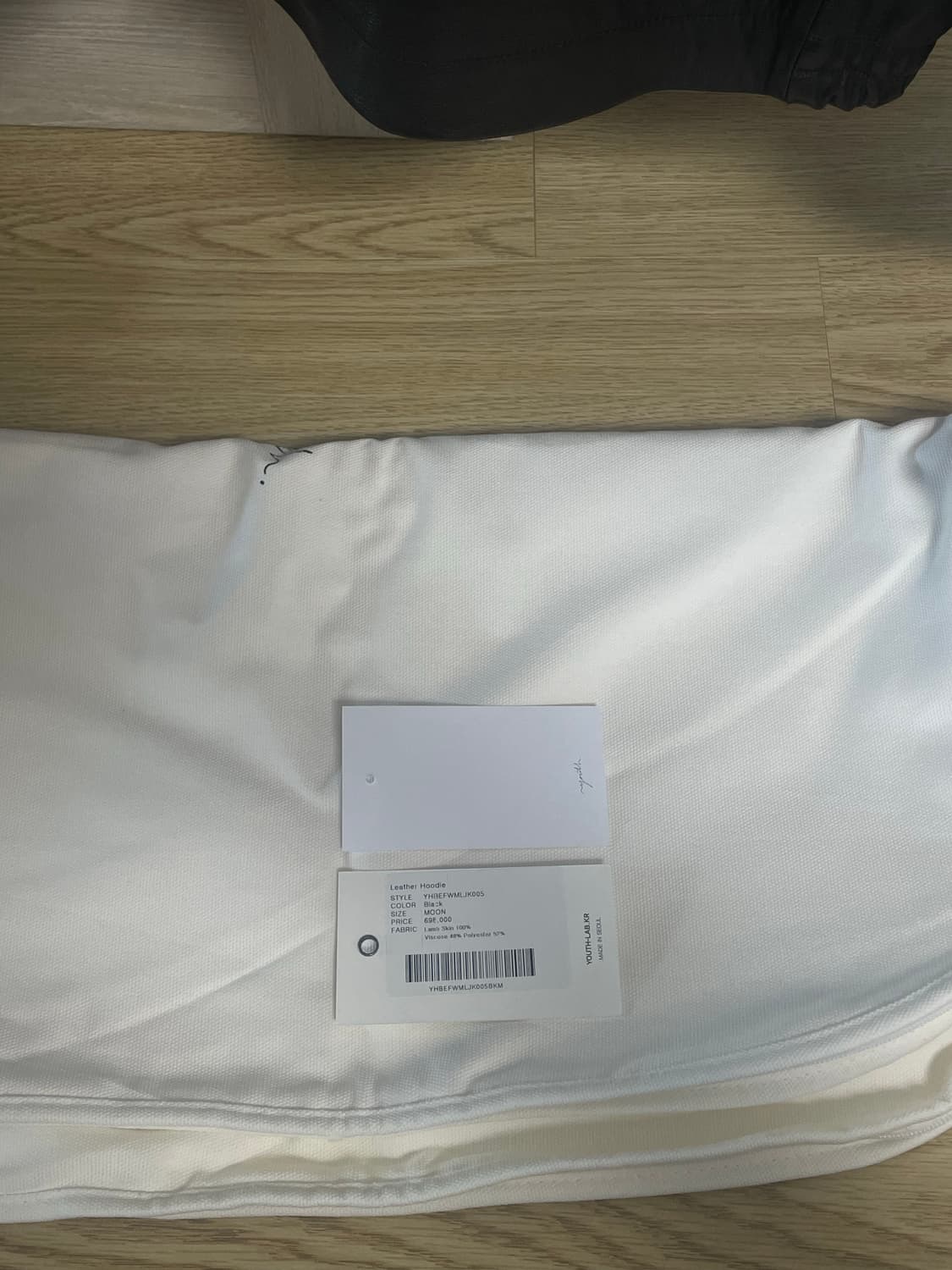 [M]유스 후디드 레더 점퍼 상품이미지2