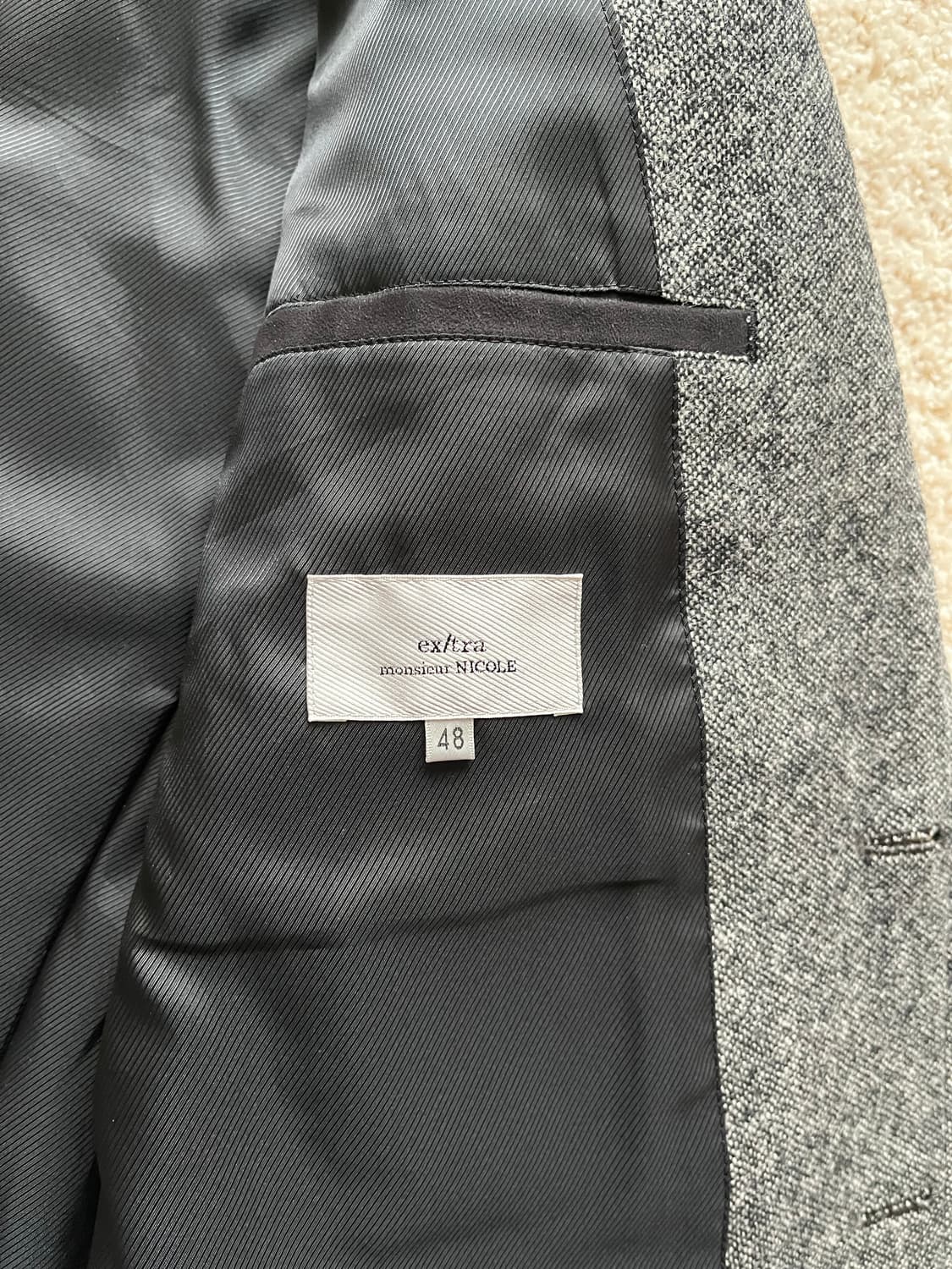 므씨유니콜 문트위드 울 헤링본 사파리 자켓 (95-100) 상품이미지6