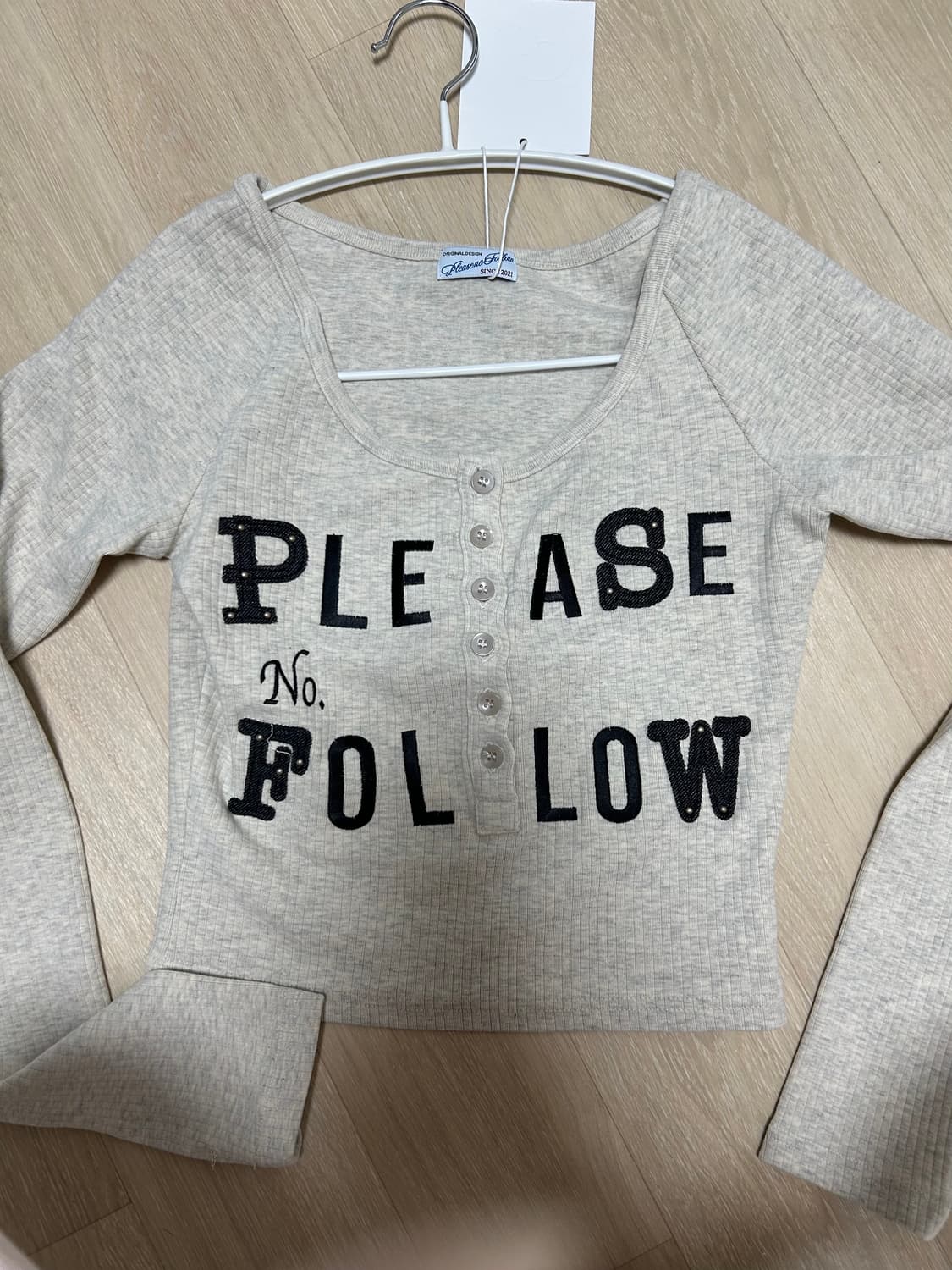 플리즈노팔로우 플노팔 Megan Patch Long Sleeve Top 상품이미지3