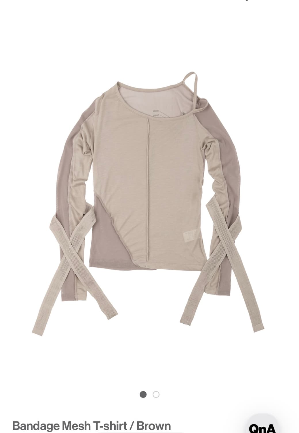 오호스 Bandage Mesh T-shirt / Brown 상품이미지2