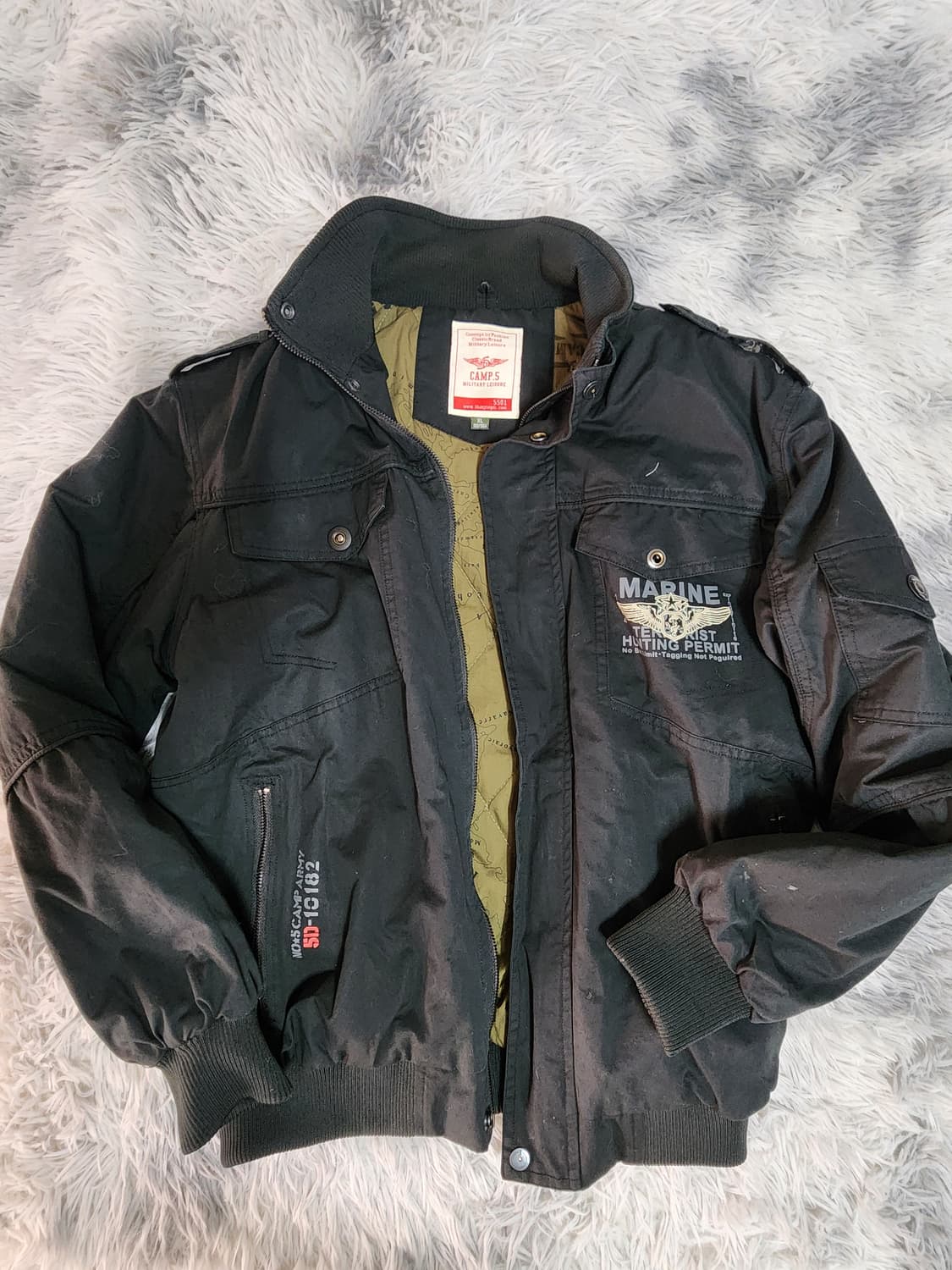 CAMP.5 마린 항공 점퍼 블랙 상품이미지1