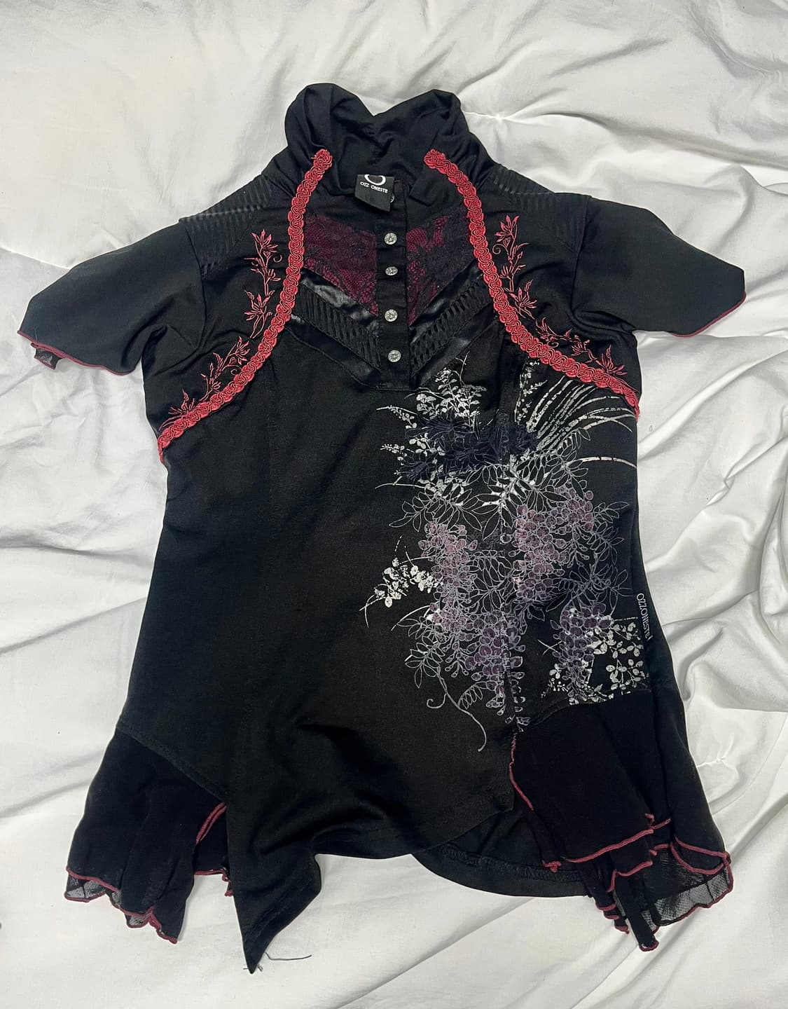 오즈온 레이스 트림 블랙 치파오 (디테일 장난아님) 상품이미지1